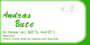 andras bute business card